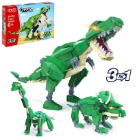 Конструктор Дино &laquo;Т-Рекс&raquo;, 3 в 1, 372 детали