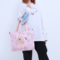 Шопер на молнии, цвет розовый