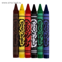 Мелки восковые 6 цветов, "Каляка-Маляка" толстые круглые Мелки восковые 6 цветов, "Каляка-Маляка" толстые круглые