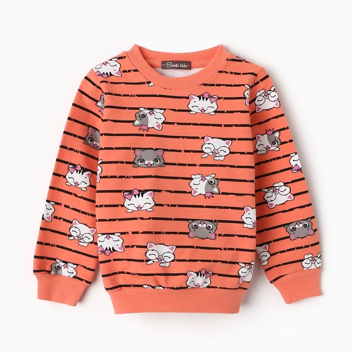 Комплект для девочки (свитшот, брюки), цвет коралловый, рост 98 см Комплект для девочки (свитшот, брюки), цвет коралловый, рост 98 см