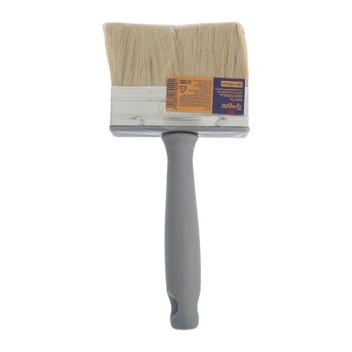 Кисть-макловица ТУНДРА, натуральная щетина, пластиковая рукоятка, 30&times;100 мм