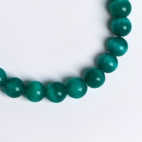 Бусины из натурального камня &laquo;Кошачий глаз&raquo; набор 50 шт., 1 шт. &mdash; 8 мм, зелёный