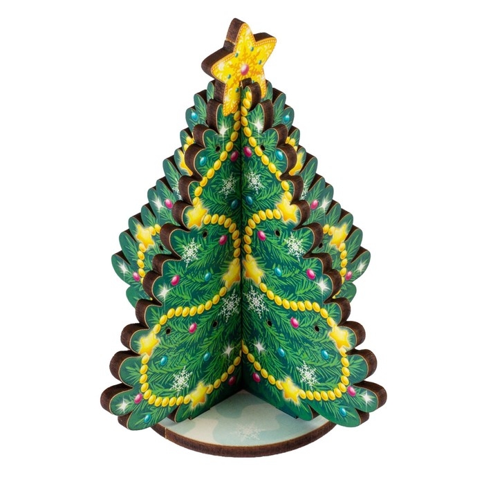 Модель из дерева &laquo;Ёлка сборная. Игрушки ассорти&raquo;