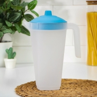 Кувшин с крышкой, 2 л, 20×12×26 см, цвет голубой Кувшин с крышкой, 2 л, 20×12×26 см, цвет голубой