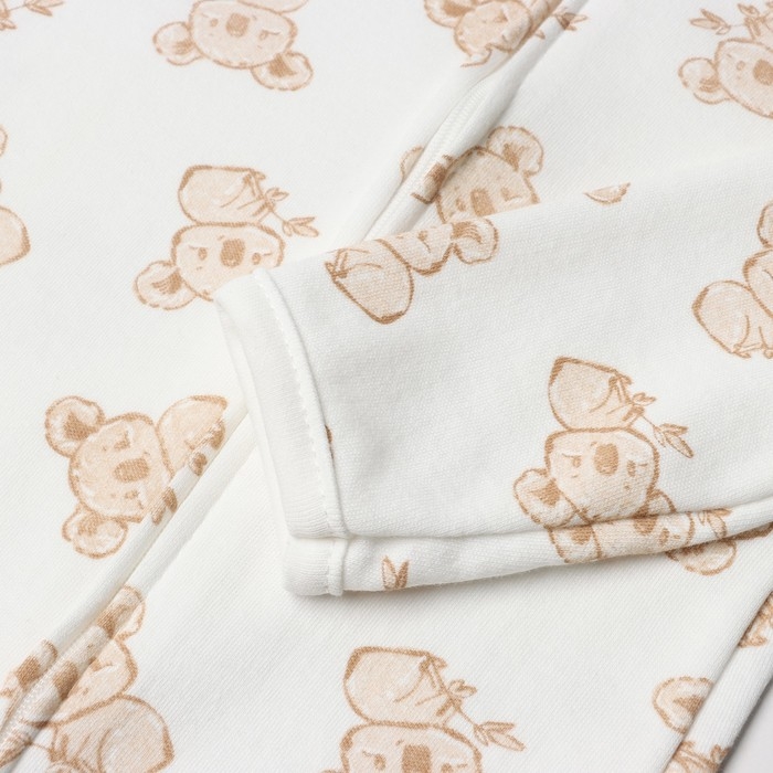 Комбинезон детский (3 шт.), цвет бежевый/зелёный/белый, рост 86 см