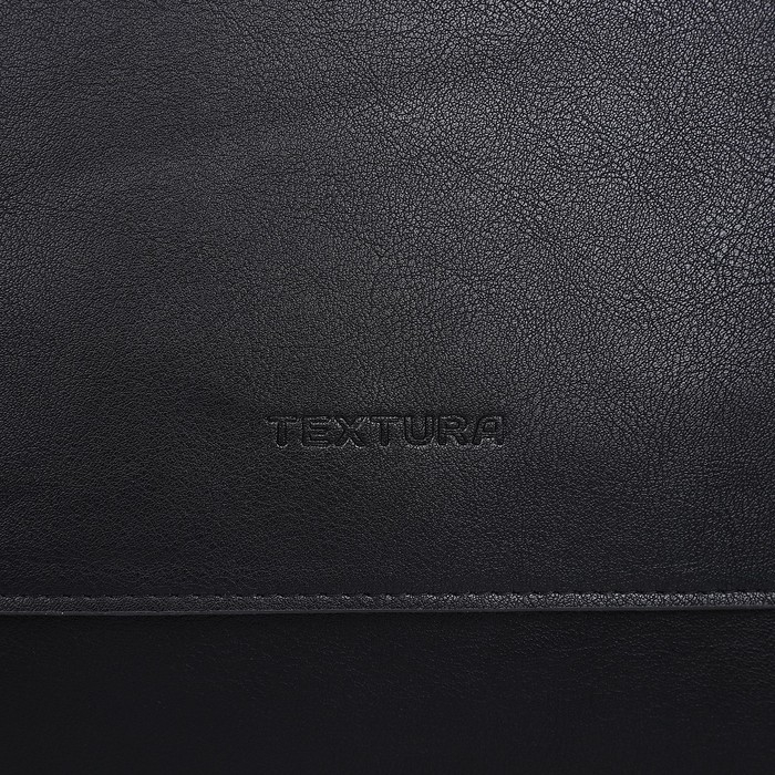 Сумка мужская через плечо TEXTURA, искусственная кожа, цвет чёрный