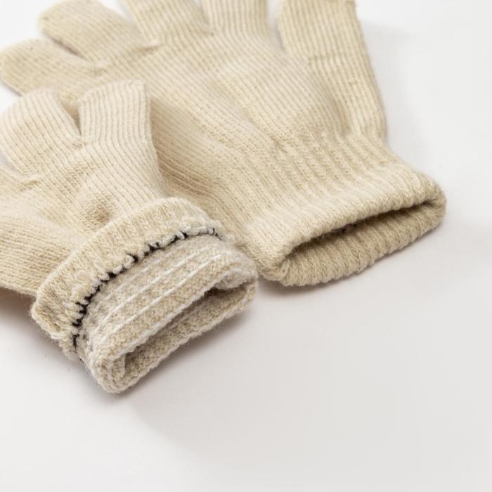 Перчатки детские MINAKU "Однотонные",цв. бежевый, р-р 16 (10-12 лет)