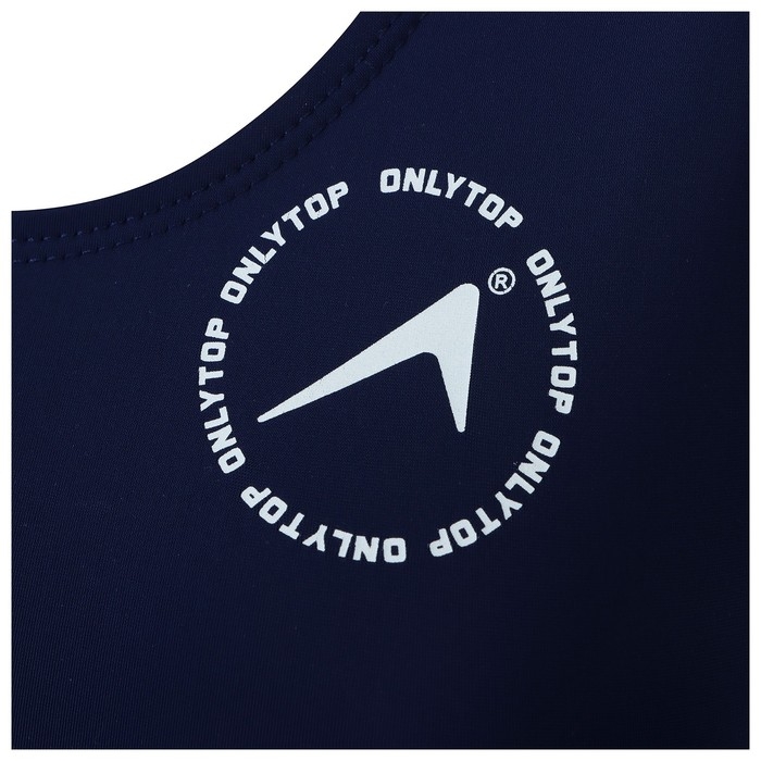 Купальник слитный ONLYTOP, спортивный, р. 38, цвет синий Купальник слитный ONLYTOP, спортивный, р. 38, цвет синий