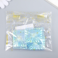 Декор для творчества пластик клеевой "Вспышка" голография перламутр набор 6 шт 4х3 см