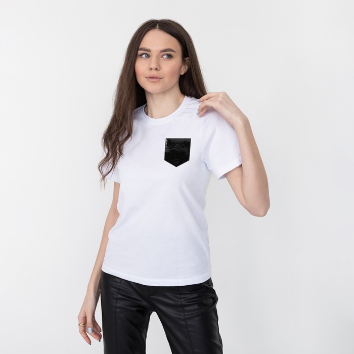 Термоаппликация двусторонняя &laquo;Карман&raquo;, с пайетками, 12 &times; 10,5 см, цвет чёрный/серебряный, цена за 1 штуку