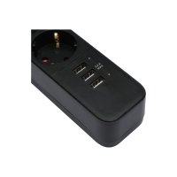 Сетевой фильтр Гарнизон 2.0 Мультипорт EPS-4-U3-B-2, 4 р, 10А, 3xUSB, 2м, ур.защиты 2+, черн 1034186