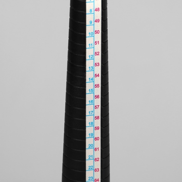 Прибор для измерения размера кольца, 2,5&times;2,5&times;24,8 см, цвет чёрный