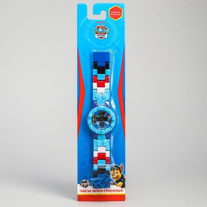 Щенячий патруль. Часы наручные лего Щенячий патруль. Часы наручные лего "Щенячий патруль", с ремешком-конструктором, PAW PATROL