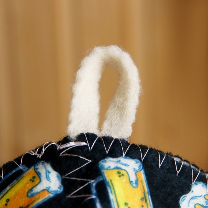 Шапка для бани с принтом Шапка для бани с принтом "Дегустатор"