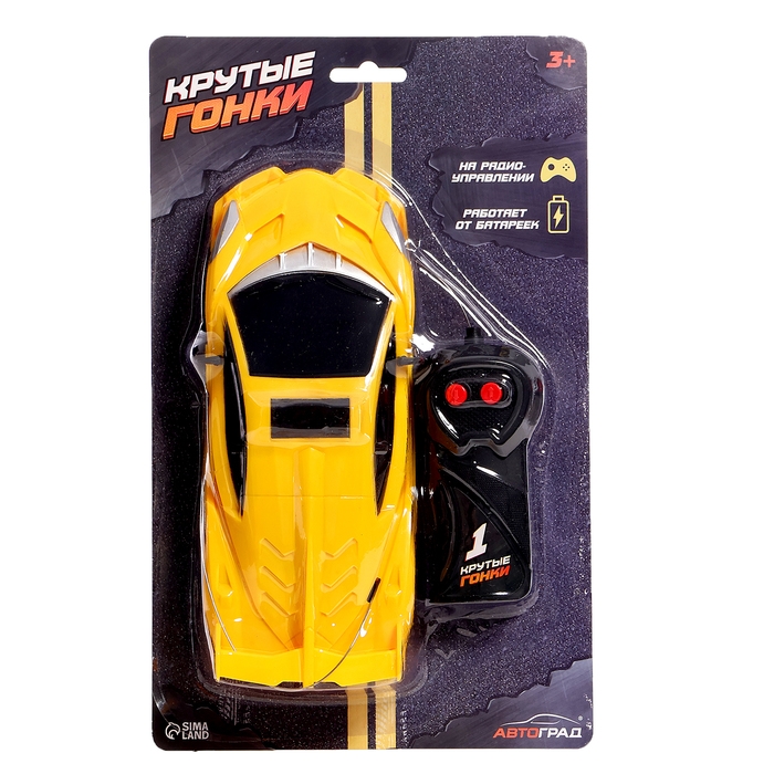 Машина радиоуправляемая &laquo;Суперкар&raquo;, работает от батареек, цвет жёлтый