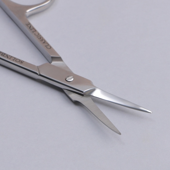 Ножницы маникюрные, для кутикулы, загнутые, узкие, 10,5 см, на блистере, цвет серебристый, 072 Ножницы маникюрные, для кутикулы, загнутые, узкие, 10,5 см, на блистере, цвет серебристый, 072