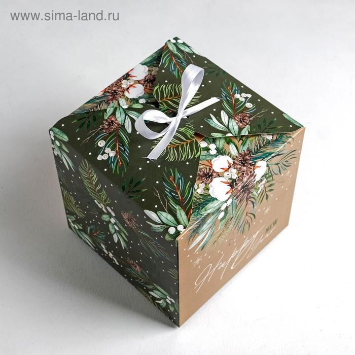 Коробка подарочная новогодняя складная &laquo;Волшебство&raquo;, 18 х 18 х 18 см, Новый год