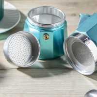 Кофеварка гейзерная Доляна Azure, на 3 чашки, 150 мл, цвет бирюзовый Кофеварка гейзерная Доляна Azure, на 3 чашки, 150 мл, цвет бирюзовый