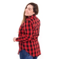 Рубашка женская, красно-черная клетка, размер 60 Рубашка женская, красно-черная клетка, размер 60