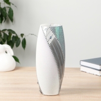 Ваза "Юнона" шамот, серебро  h-26 х11см d-7.5см МИКС