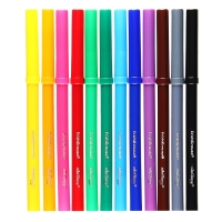 Фломастеры 12 цветов ErichKrause Easy Washable, 1-2 мм, европодвес, ультраяркие цвета, МИКС Фломастеры 12 цветов ErichKrause Easy Washable, 1-2 мм, европодвес, ультраяркие цвета, МИКС