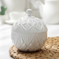 Сахарница с крышкой &laquo;Шарм&raquo;, 350 мл, цвет белый