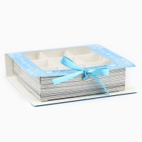 Коробка под 9 конфет с ячейками «Снежная сказка» 14.8 х 13.5 х 3.5 см, Новый год Коробка под 9 конфет с ячейками «Снежная сказка» 14.8 х 13.5 х 3.5 см, Новый год