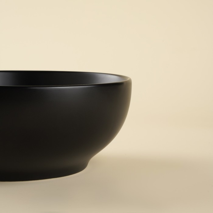 Набор мисок фарфоровых SL Home &laquo;Дарк&raquo;, 1,2 л, d=18,5 см, цвет чёрный