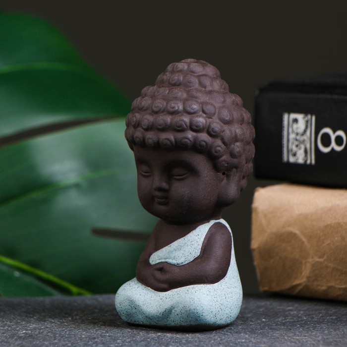 Фигурка Фигурка "Кудрявый Будда" 5х9см микс
