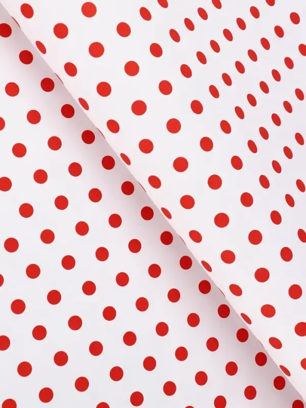 Бумага упаковочная крафт белый "Бисер красный", 0,68 х 10 &plusmn;5% м, 50 г