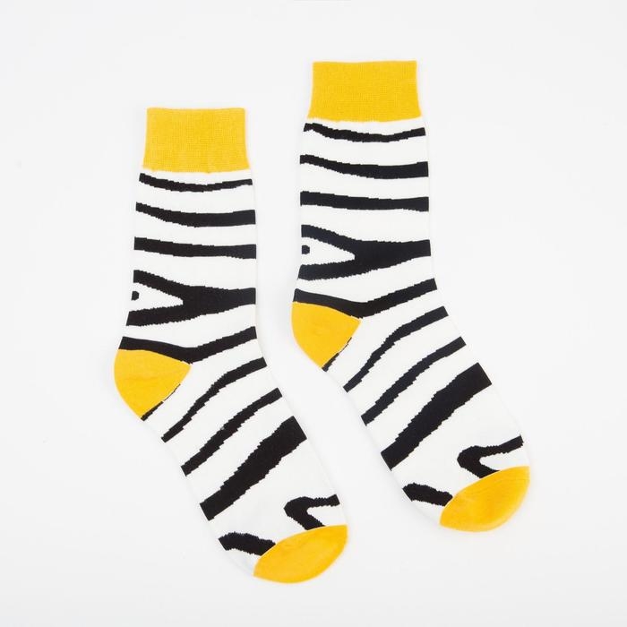 Носки MINAKU &laquo;Зебра&raquo;, размер 36-39 (23-25 см)