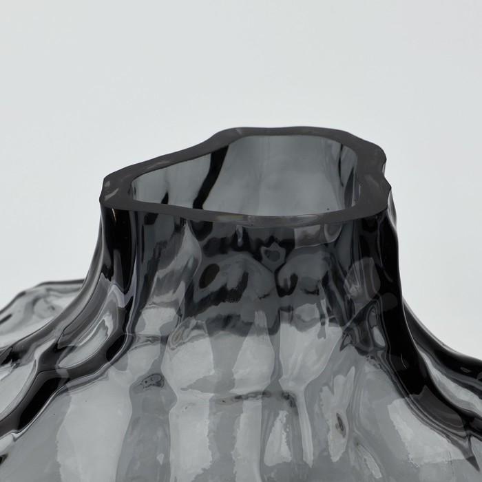 Ваза для цветов &laquo;Диаманд блэк&raquo; из черного стекла 23&times;26&times;26 см