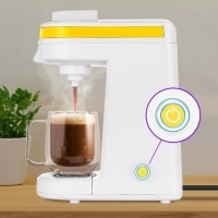 Кофеварка Kitfort KT-7122-3, капсульная, 800 Вт, 0.36 л, бело-жёлтая Кофеварка Kitfort KT-7122-3, капсульная, 800 Вт, 0.36 л, бело-жёлтая