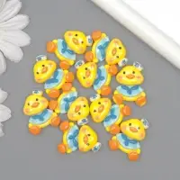 Декор для творчества пластик "Уточка жёлтая, матрос" 2,7х2х1 см