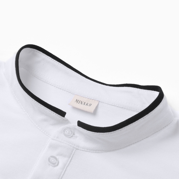 Футболка (поло) мужская MINAKU REGULAR FIT: цвет белый, р-р 42