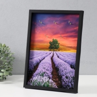 Ключница открытая "Лавандовое поле" 5 крючков, 23х32 см Ключница открытая "Лавандовое поле" 5 крючков, 23х32 см