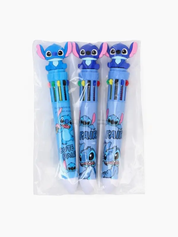 Ручка многоцветная 10 цветов Стич