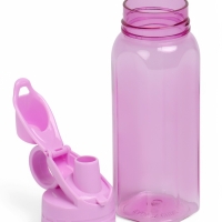 Бутылка для воды спортивная прозрачная, 450 мл, 20 х 8 см, сиреневая