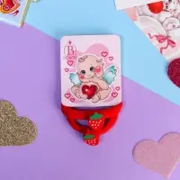 Резинки для волос &laquo;Пупсёнок&raquo;, набор 2 шт., клубничка, 3.5 см, красные