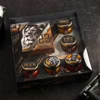 Подарочный набор &laquo;23 Февраля&raquo;: крем-мёд 5 шт. х 30 г., чёрный чай 50 г.