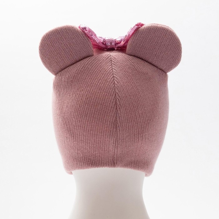 Шапка для девочки, цвет пудра, размер 42-46 Шапка для девочки, цвет пудра, размер 42-46