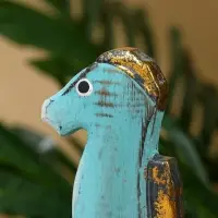 Календарь настольный "Морской конёк" дерево 11х5х19 см, цв. бирюзовый