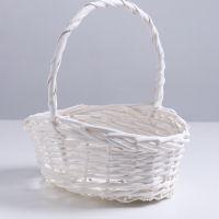 Корзина 27х23х12х9х28см, ива, белая