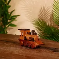 Сувенир "Паровоз" тиковое дерево 16х4,5х9 см