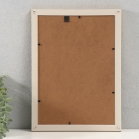 Фоторамка пластик формат А4 "Галочки на мокко" с золотой обводкой 1,4х23,7х32,2 см