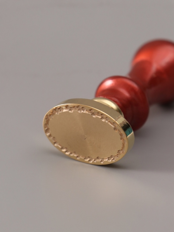 Печать для сургуча с пластиковой ручкой Печать для сургуча с пластиковой ручкой "Рамка овальная веточка" 6,3х3х2 см