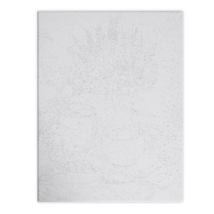 Картина по номерам на раме, с гирляндой &laquo;Кофе&raquo;, 30х40 см