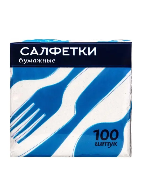 Салфетка однослойная в прозрачной уп, Ромашка 24х24 1сл 100л