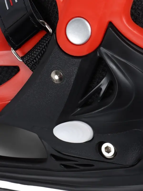 Коньки детские раздвижные BlackAqua, р. 30-33, для фитнеса, с роликовой платформой, красные, чёрные