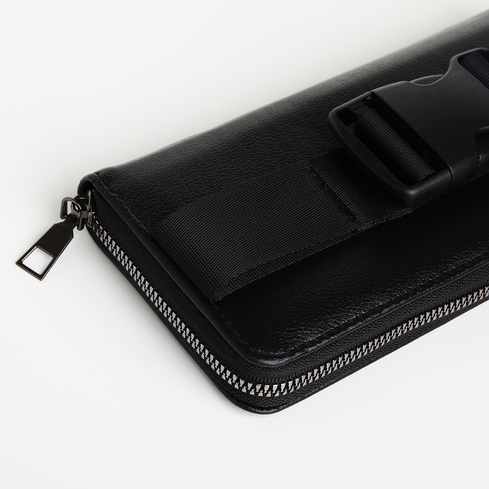 Портмоне-клатч мужской на молнии TEXTURA, цвет чёрный Портмоне-клатч мужской на молнии TEXTURA, цвет чёрный